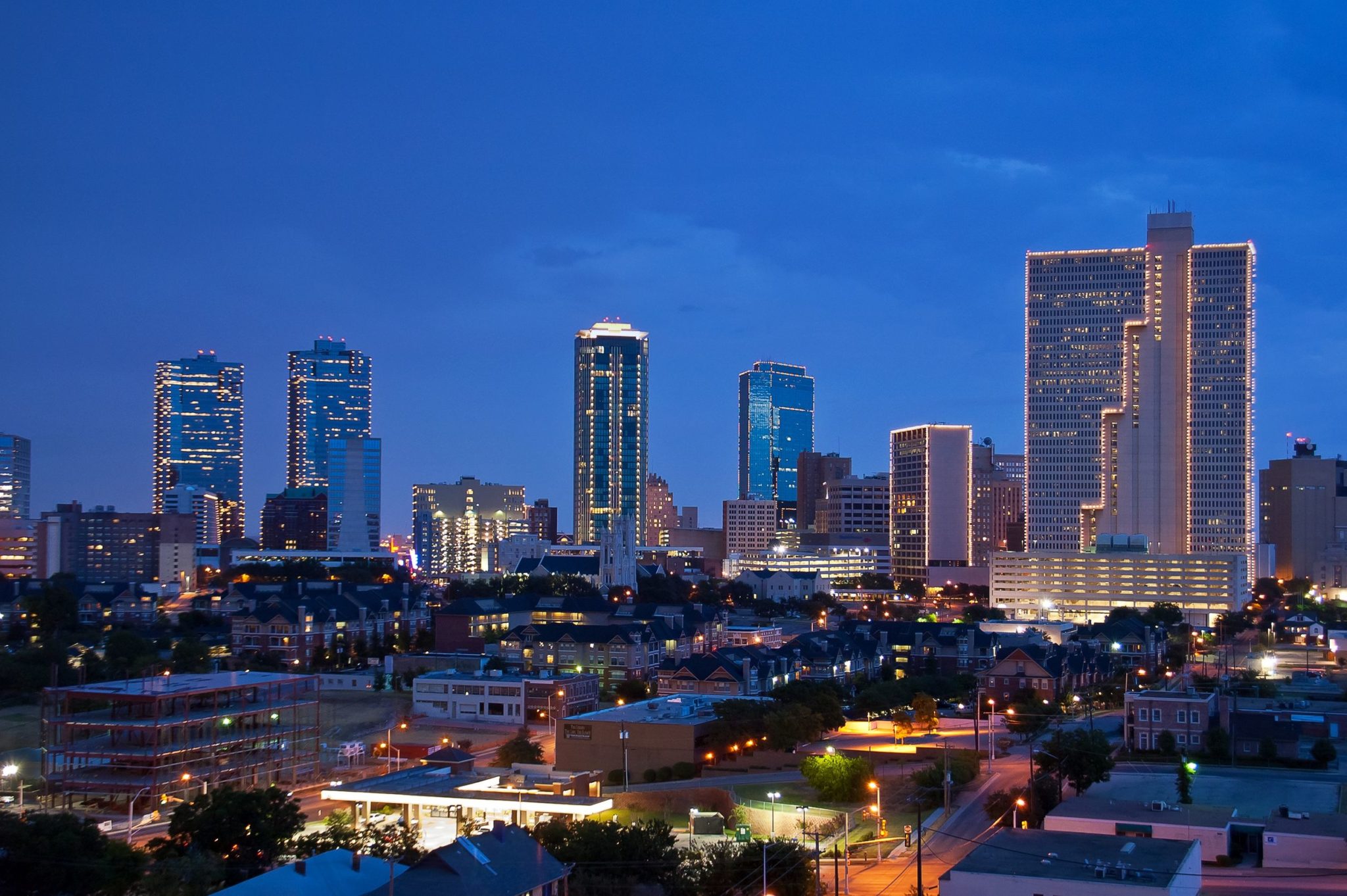 14662796 - skyline of fort worth texas at night