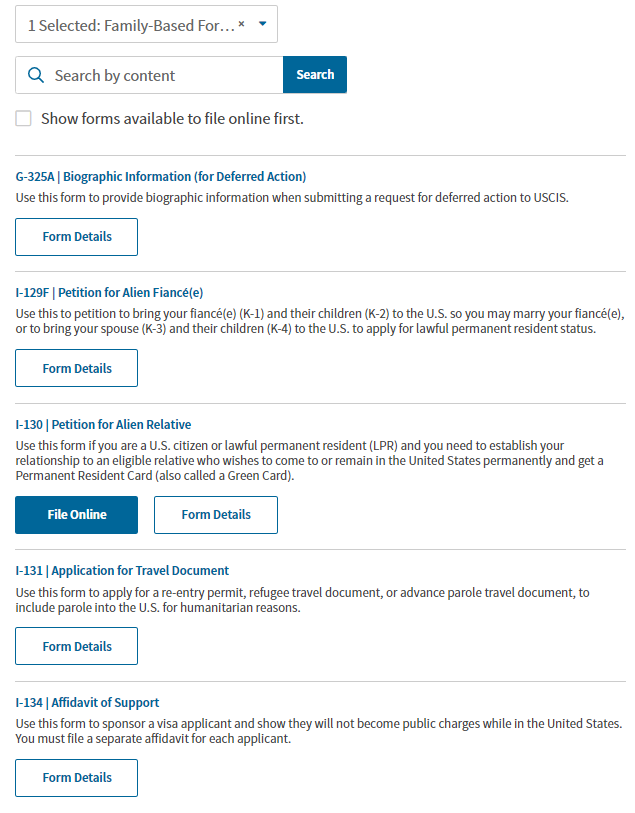 Current USCIS Filing Fees, Davis & Associates